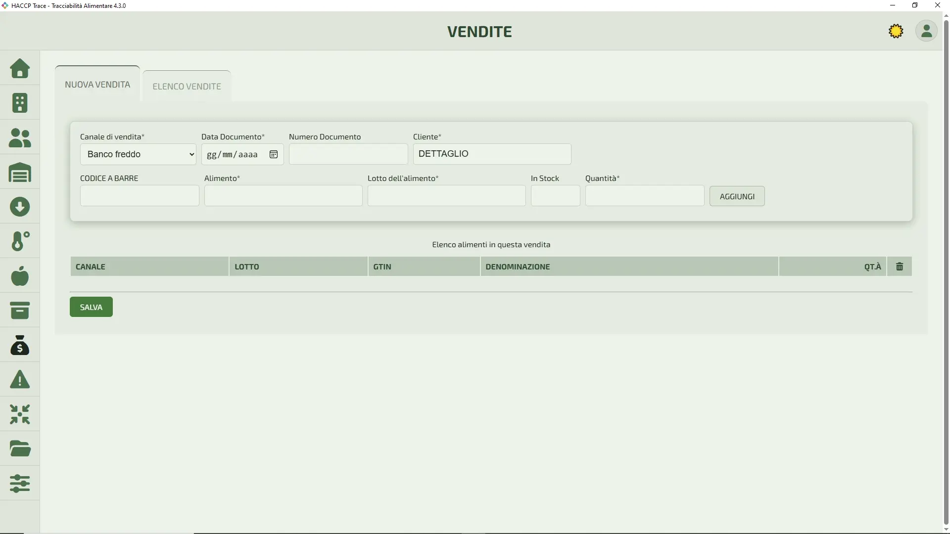 Haccp Trace vendita